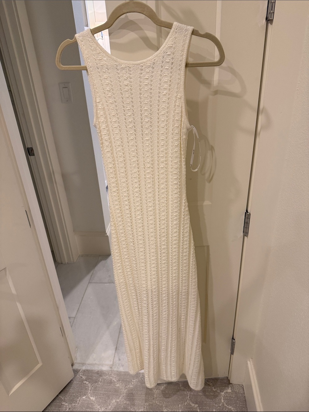 MINKPINK Sleeveless Crochet Maxi Dress - Cream